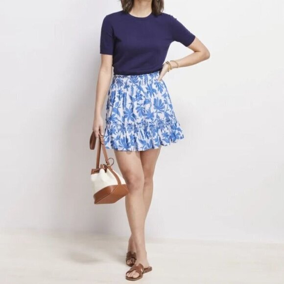 Vineyard Vines By Shep & Ian Blue White Cotton Sea Turtle Full Skirt Size S - Picture 4 of 4